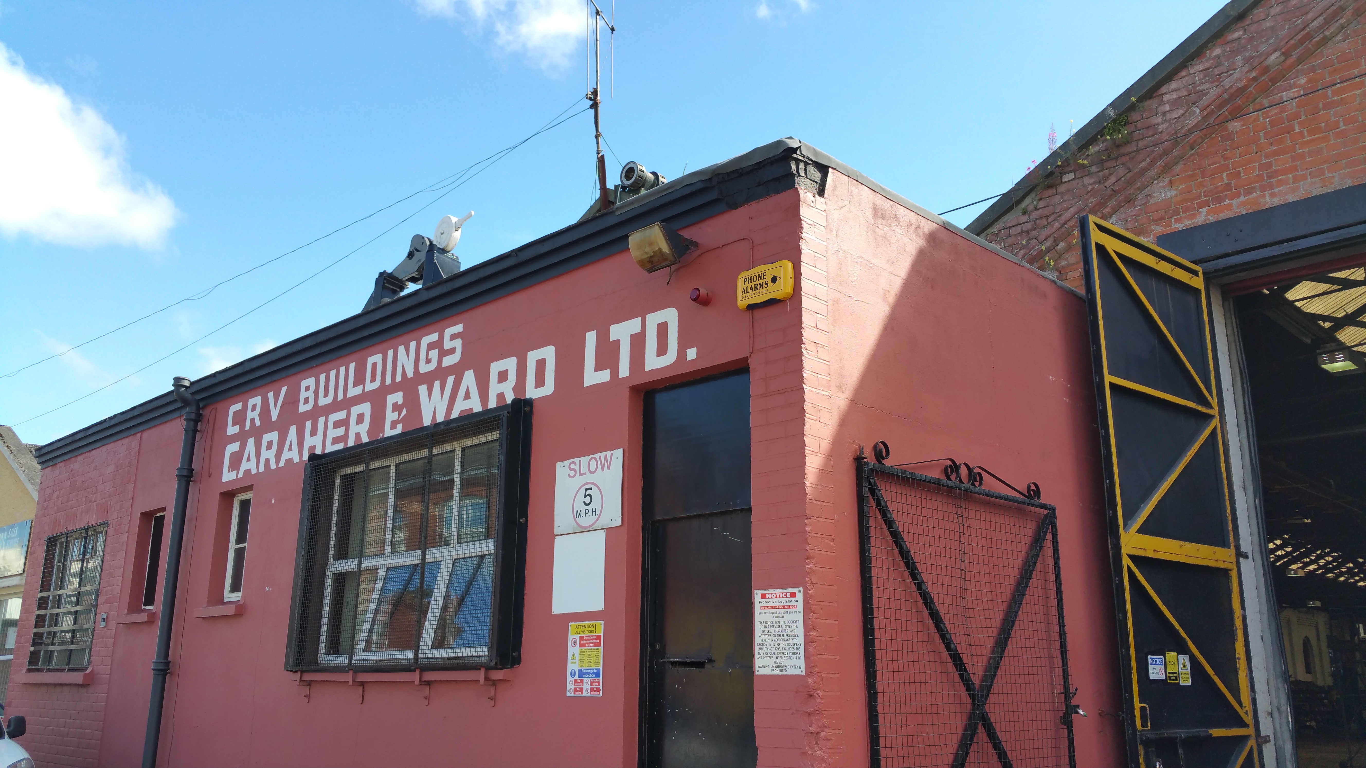 Caraher & Ward Ltd. is a vehicle repairs company, founded in 1986. The business is located in the premises formerly used by C.R.V. Ltd. , which was originally used by The Great Northern Railway.